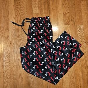 True Religion Men's Black All Over Logo Graphic Sleep Lounge Pants Size Medium